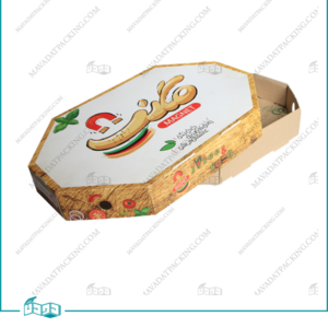 جعبه پیتزا ترکیبی با زیره ای فلوت و رویه ایندربرد
